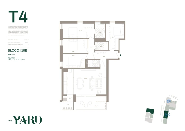 Apartamento T4 para Venda em Santa Marinha e São Pedro da Afurada Planta 1
