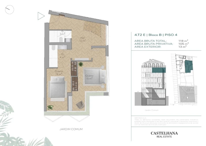 Apartamento T2 para Venda em Santo António Planta 1