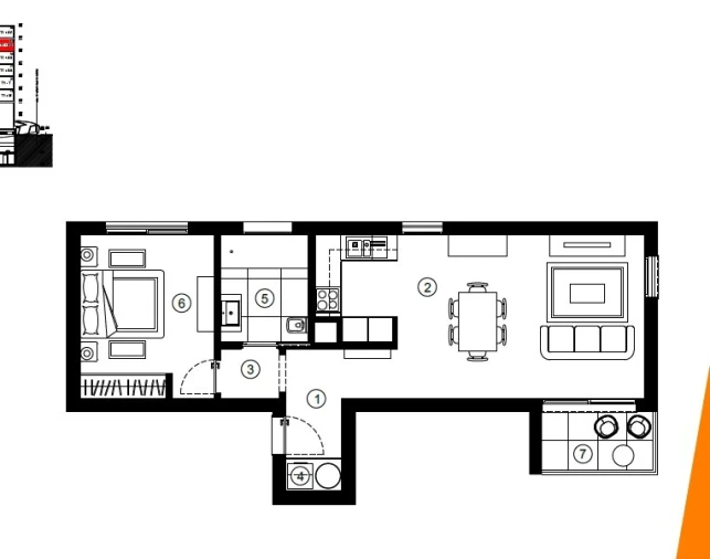Apartamento T1 para Venda em São Martinho Planta 1