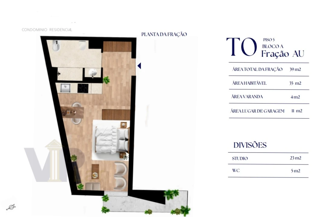 Apartamento T0 para Venda em Paranhos Foto 4