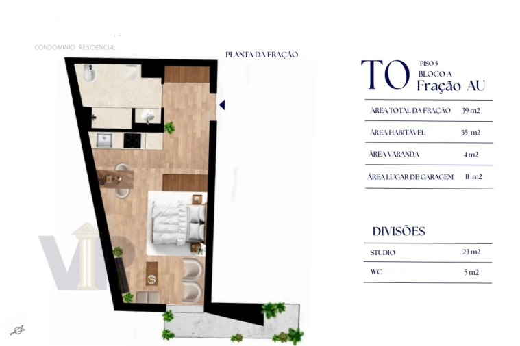 Apartamento T0 para Venda em Paranhos Foto 4