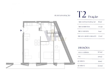 Apartamento T2 para Venda em Paranhos