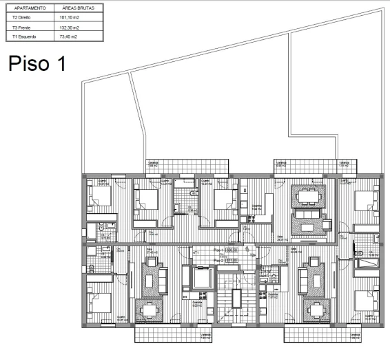 Apartamento T2 para Venda em Currelos, Papízios e Sobral Planta 1