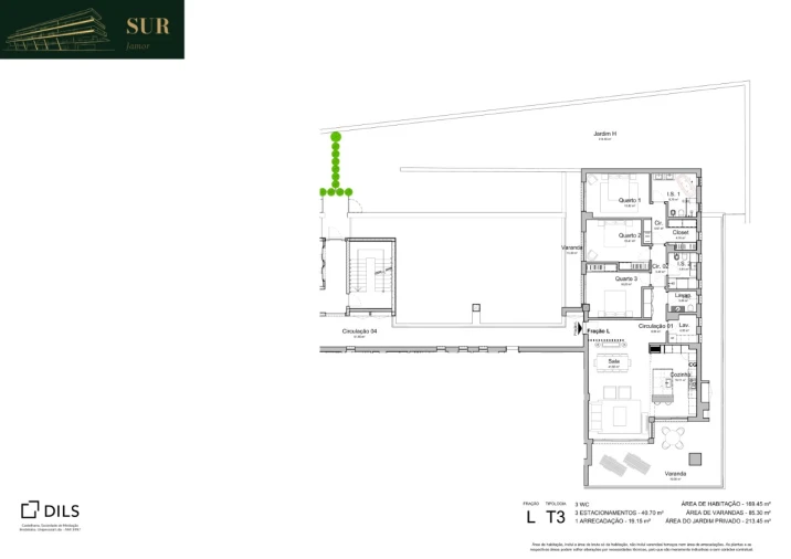 Apartamento T3 para Venda em Carnaxide e Queijas Planta 1