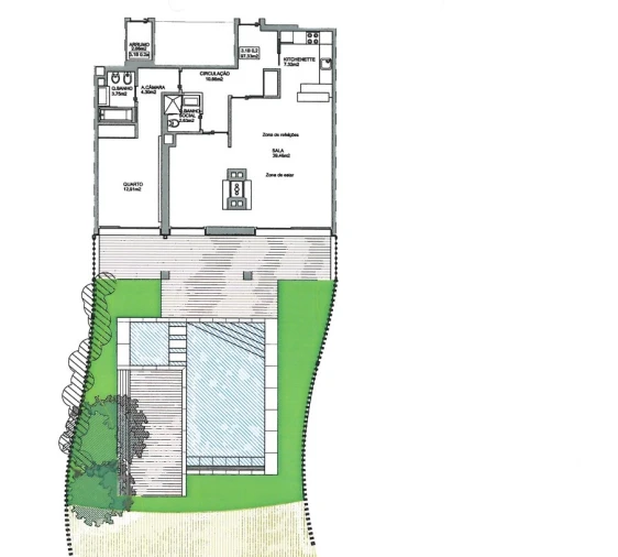 Apartamento T2 para Venda em Carvalhal Planta 1