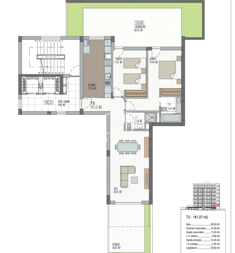 Apartamento T2 para Venda em São Martinho