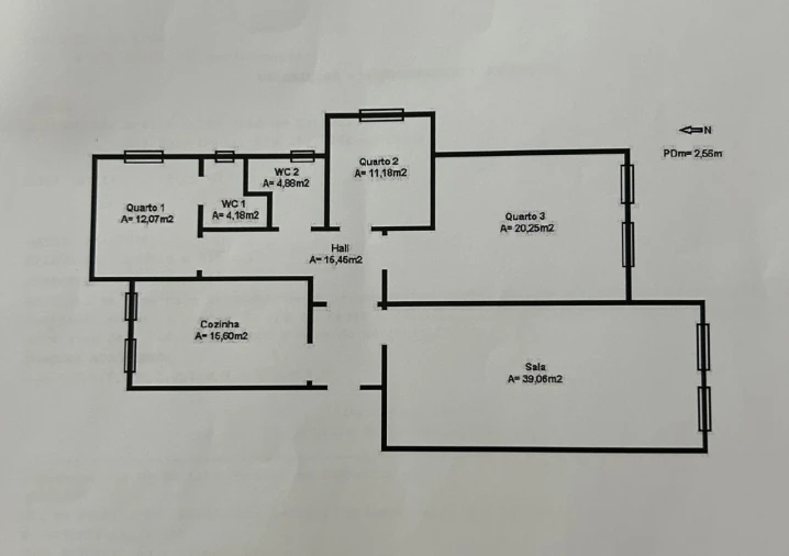 Apartamento T3 para Arrendamento em Cascais e Estoril Planta 1