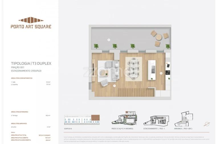 Apartamento T3 para Venda em Cedofeita, Santo Ildefonso, Sé, Miragaia, São Nicolau e Vitória Planta 1