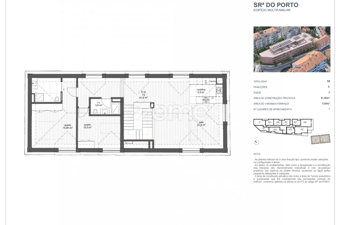 Apartamento T2 para Venda em Ramalde Foto 9