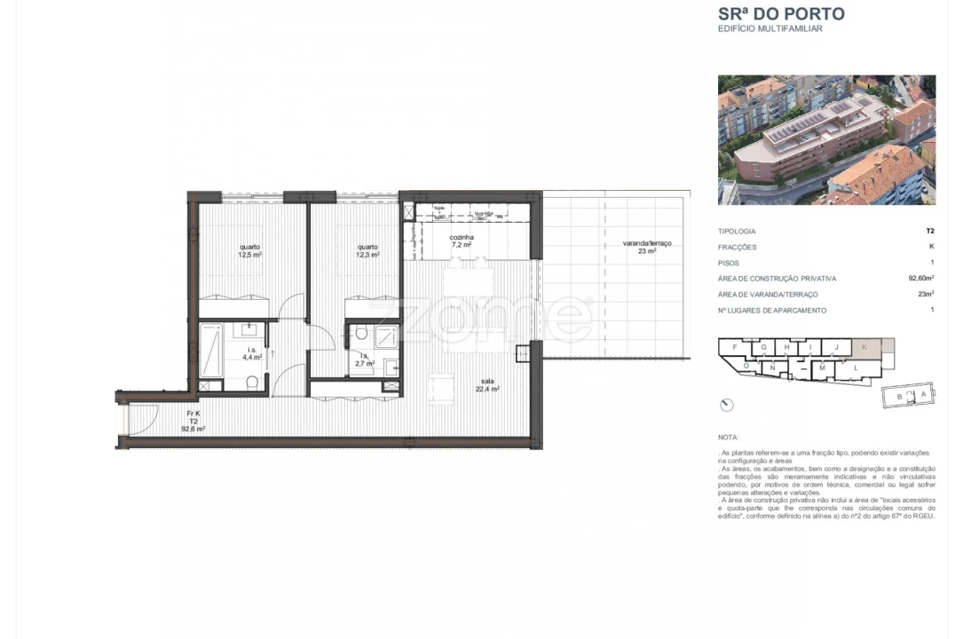 Apartamento T2 para Venda em Ramalde Foto 9