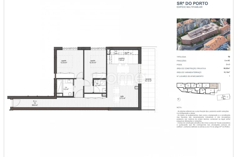 Apartamento T2 para Venda em Ramalde Foto 9