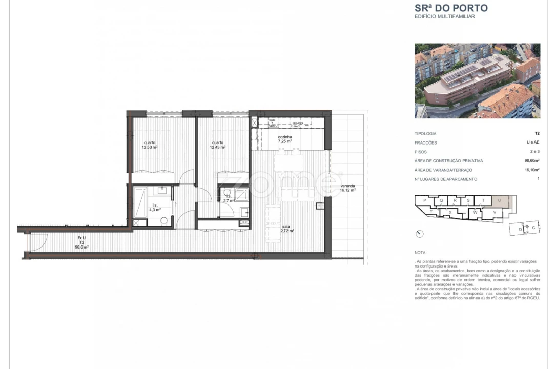 Apartamento T2 para Venda em Ramalde Foto 9