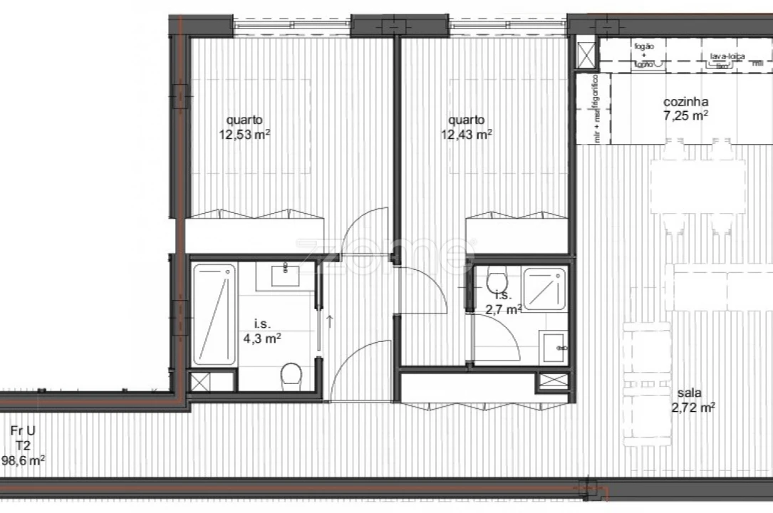 Apartamento T2 para Venda em Ramalde Foto 8