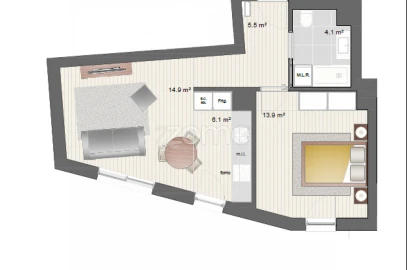 Apartamento T1 para Venda em Paranhos