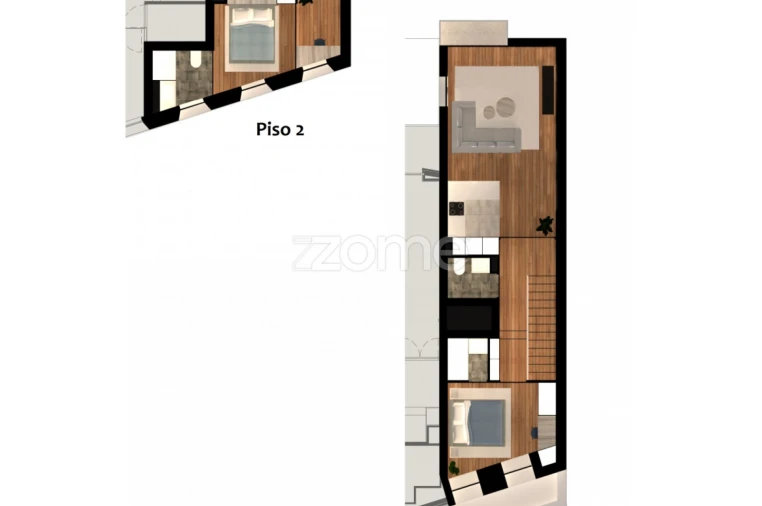 Apartamento T2 para Venda em Cedofeita, Santo Ildefonso, Sé, Miragaia, São Nicolau e Vitória Planta 1