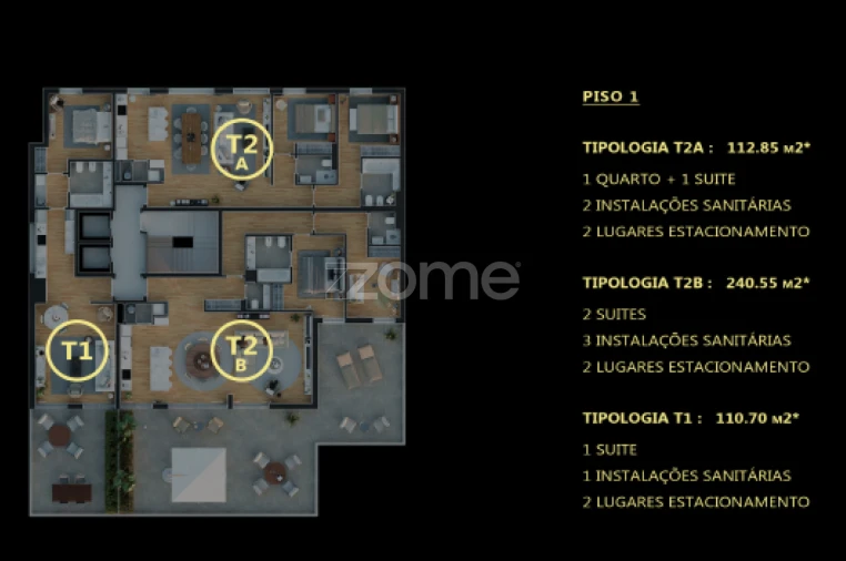 Apartamento T1 para Venda em Campolide Planta 1
