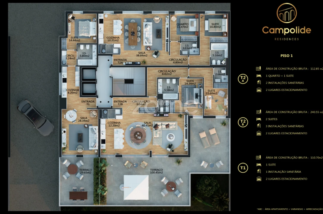 Apartamento T1 para Venda em Campolide Planta 4