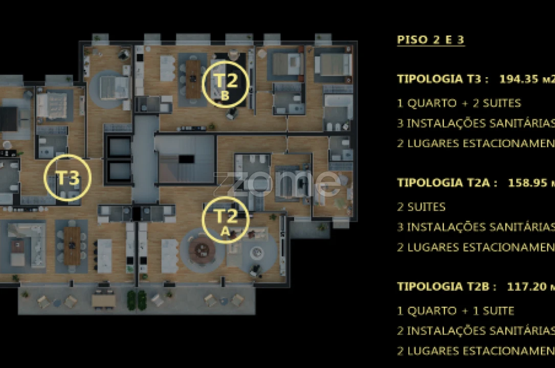 Apartamento T3 para Venda em Campolide Planta 2