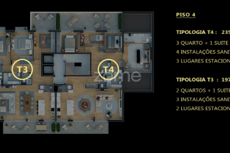 Apartamento T4 para Venda em Campolide Planta 2