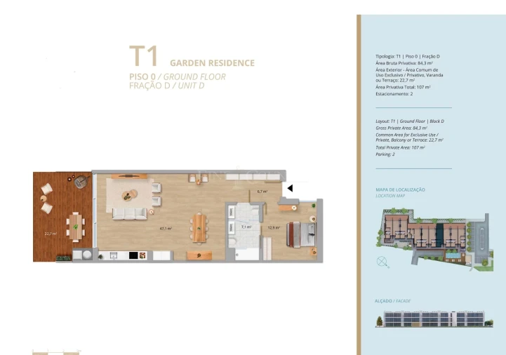 Apartamento T1 para Venda em Santa Luzia Foto 19