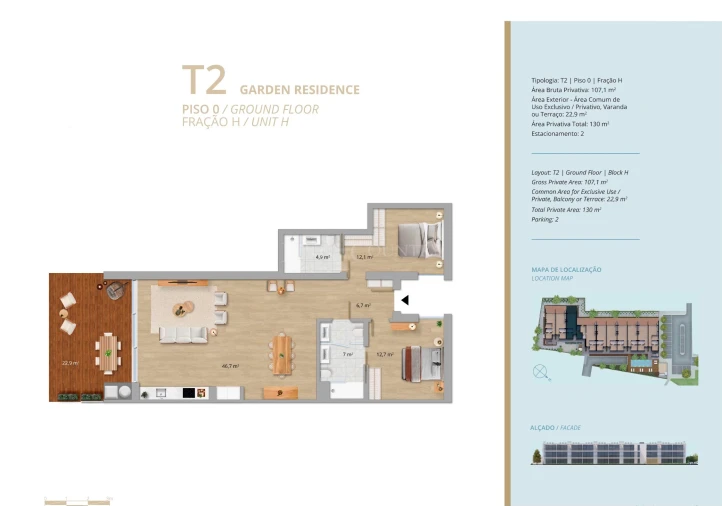 Apartamento T2 para Venda em Santa Luzia Foto 19