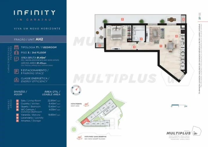 Apartamento T1 para Venda em Caniço Foto 2