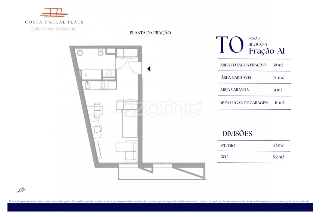 Apartamento T1 para Venda em Paranhos Foto 3