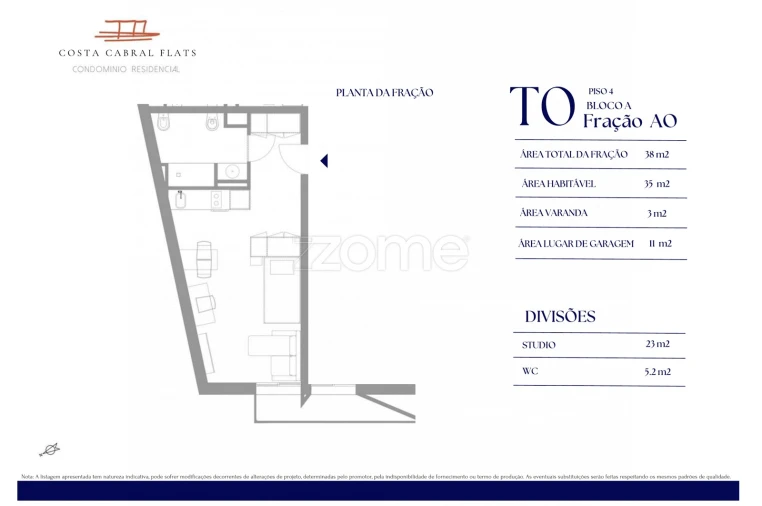 Apartamento T1 para Venda em Paranhos Foto 3