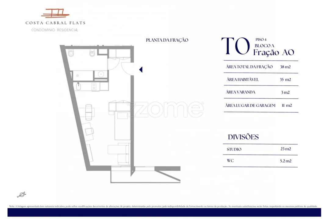 Apartamento T1 para Venda em Paranhos Foto 3