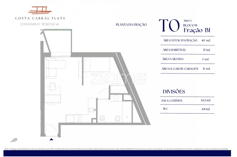 Apartamento T1 para Venda em Paranhos Foto 3