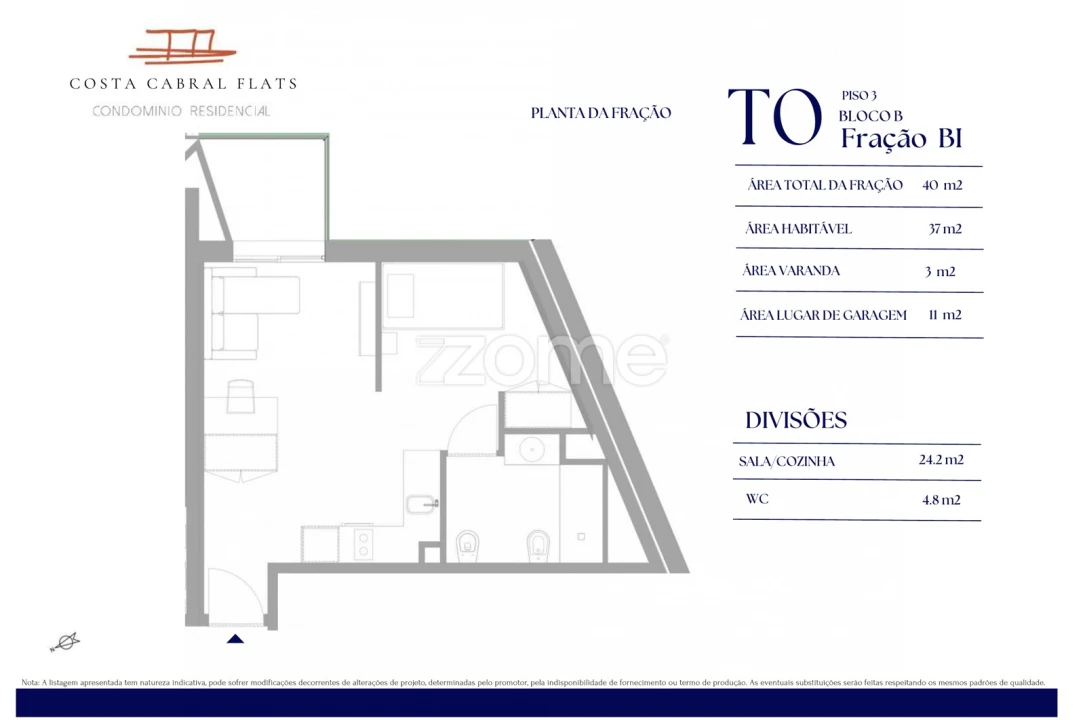 Apartamento T1 para Venda em Paranhos Foto 3