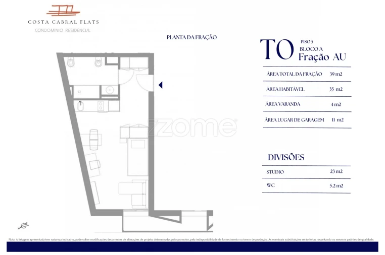 Apartamento T1 para Venda em Paranhos Foto 3