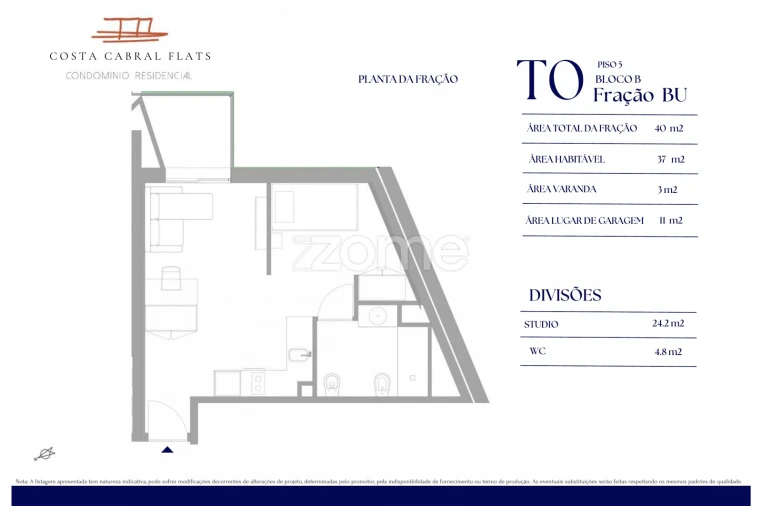 Apartamento T1 para Venda em Paranhos Foto 3