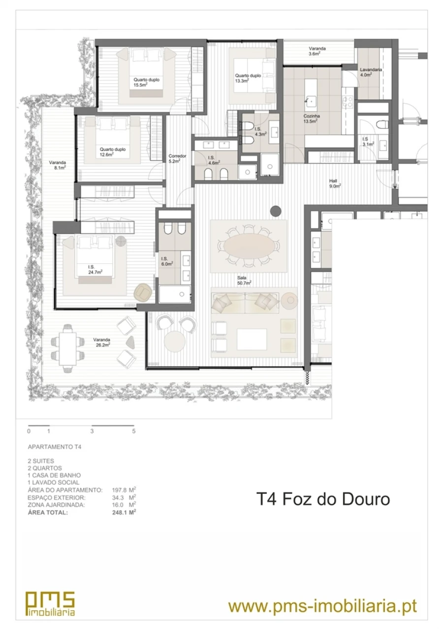 Apartamento T4 para Venda em Lordelo do Ouro e Massarelos Planta 1