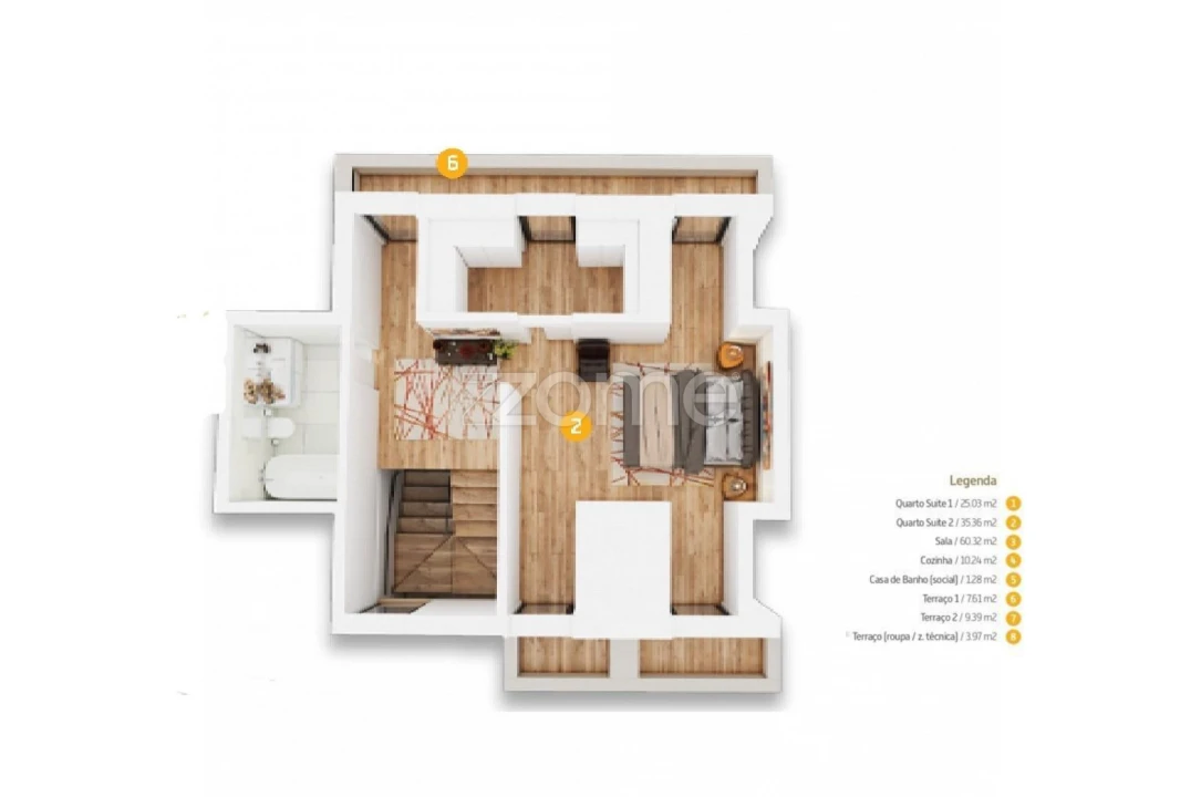 Apartamento T2 para Venda em Areeiro Planta 2