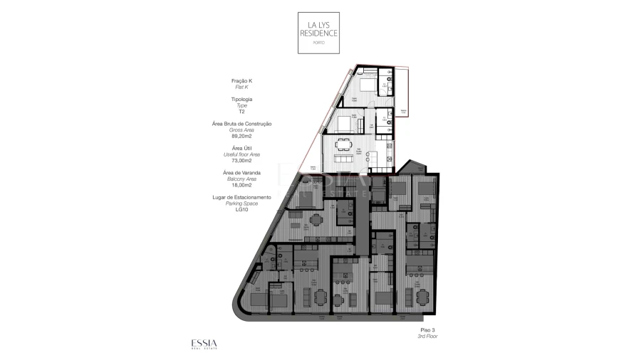 Apartamento T2 para Venda em Paranhos Planta 1
