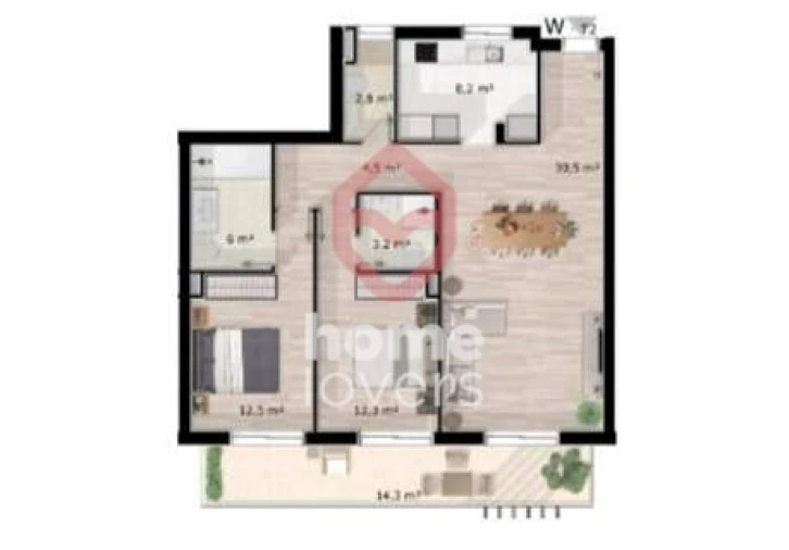 Apartamento T2 para Venda em Conceição e Cabanas de Tavira Planta 1