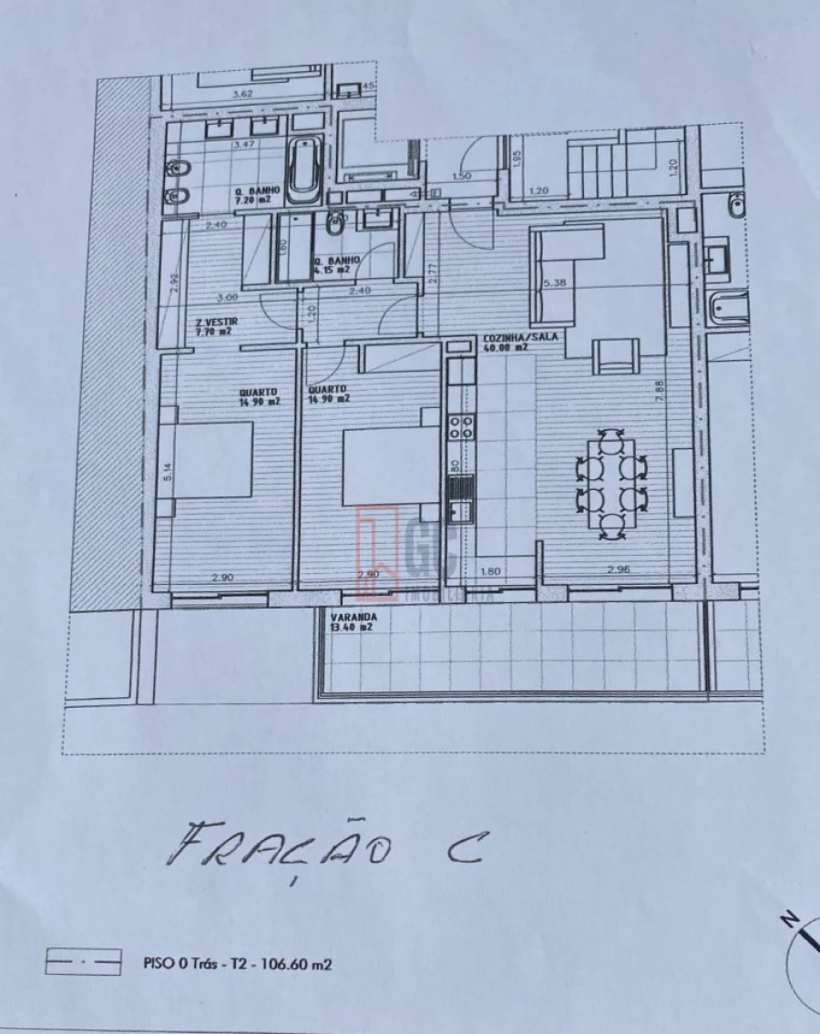 Apartamento T2 para Venda em Mafamude e Vilar do Paraíso Foto 16