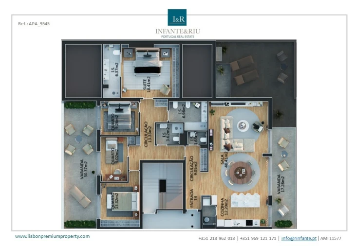 Apartamento T4 para Venda em Campolide Planta 1
