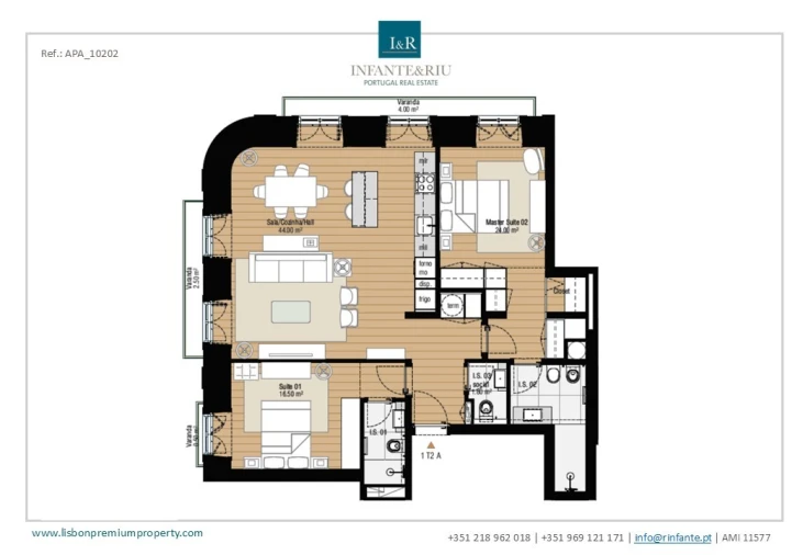 Apartamento T2 para Venda em Estrela Planta 1