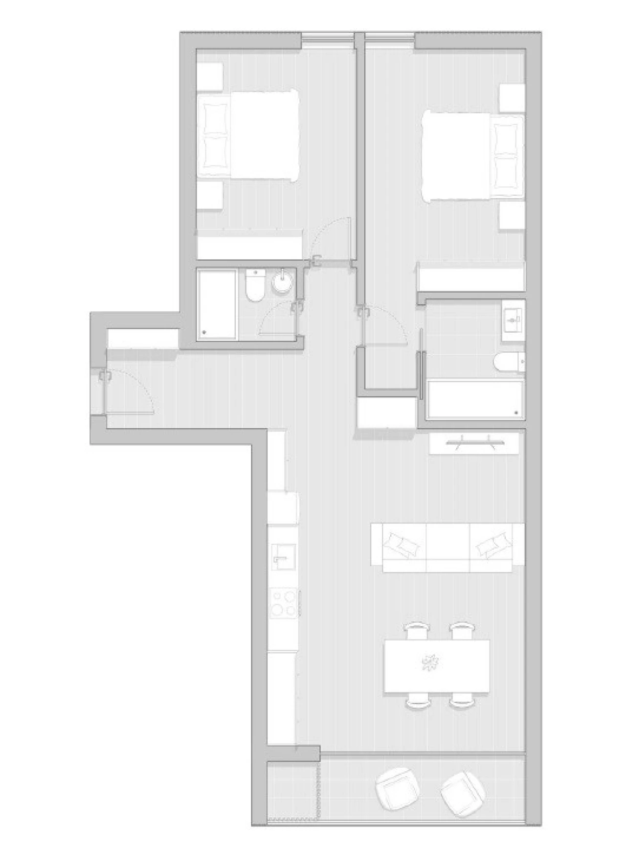 Apartamento T2 para Venda em Gafanha da Boa Hora Planta 2