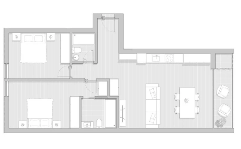 Apartamento T2 para Venda em Gafanha da Boa Hora Planta 8