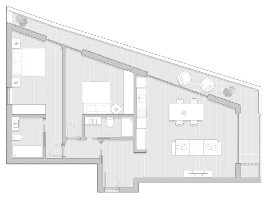 Apartamento T2 para Venda em Gafanha da Boa Hora Planta 3