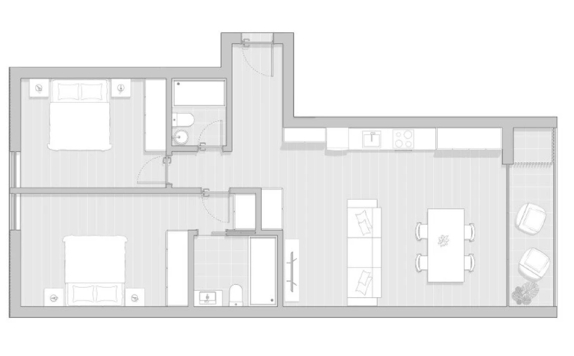 Apartamento T2 para Venda em Gafanha da Boa Hora Planta 8