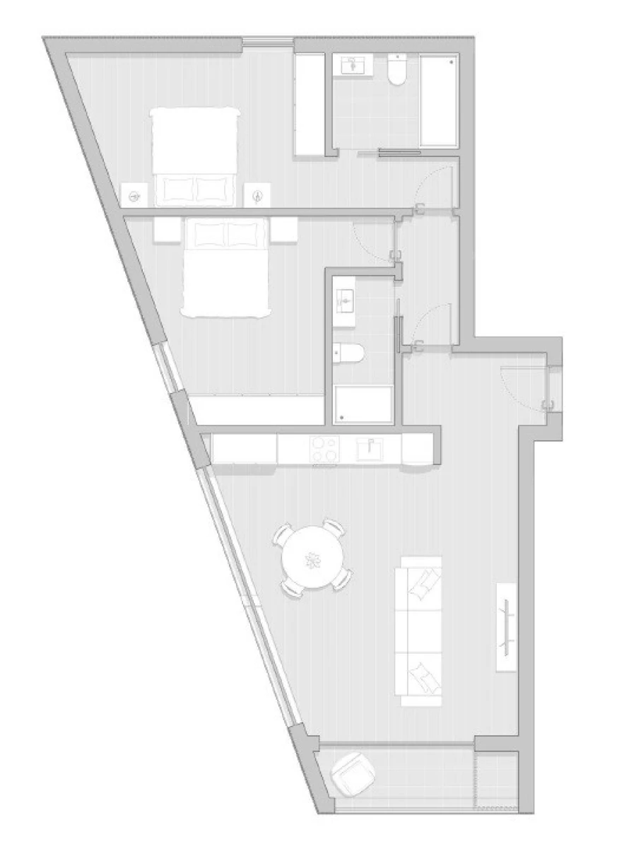 Apartamento T2 para Venda em Gafanha da Boa Hora Planta 1
