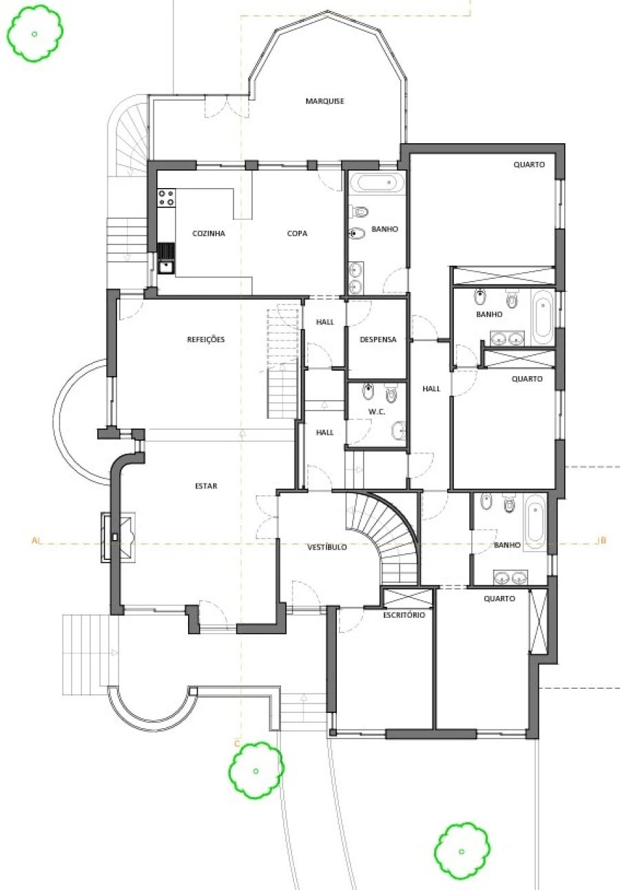 Moradia T4 para Venda em Gondomar (São Cosme), Valbom e Jovim Planta 1