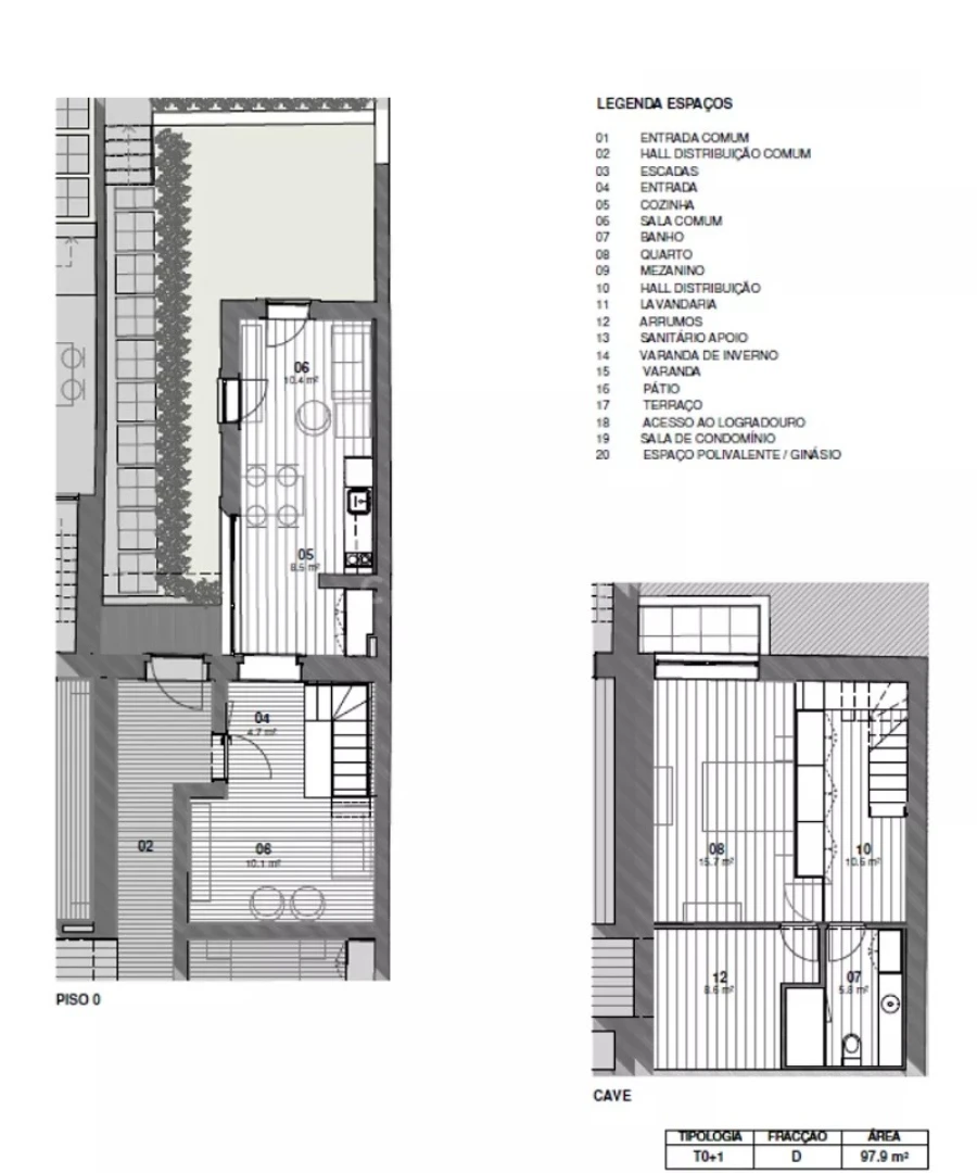 Apartamento T1 para Venda em Bonfim Planta 1