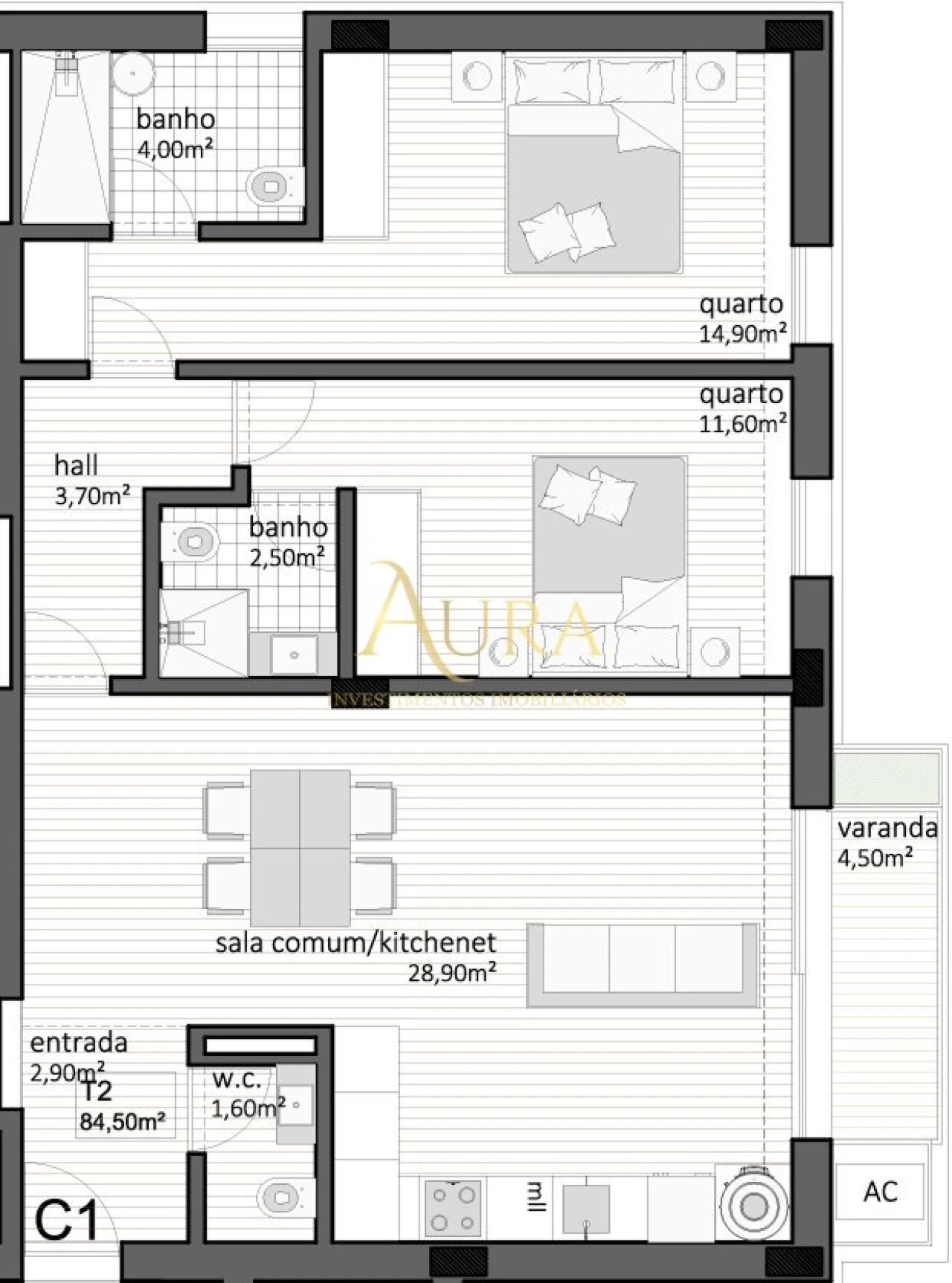 Apartamento T2 para Venda em Paranhos Foto 13