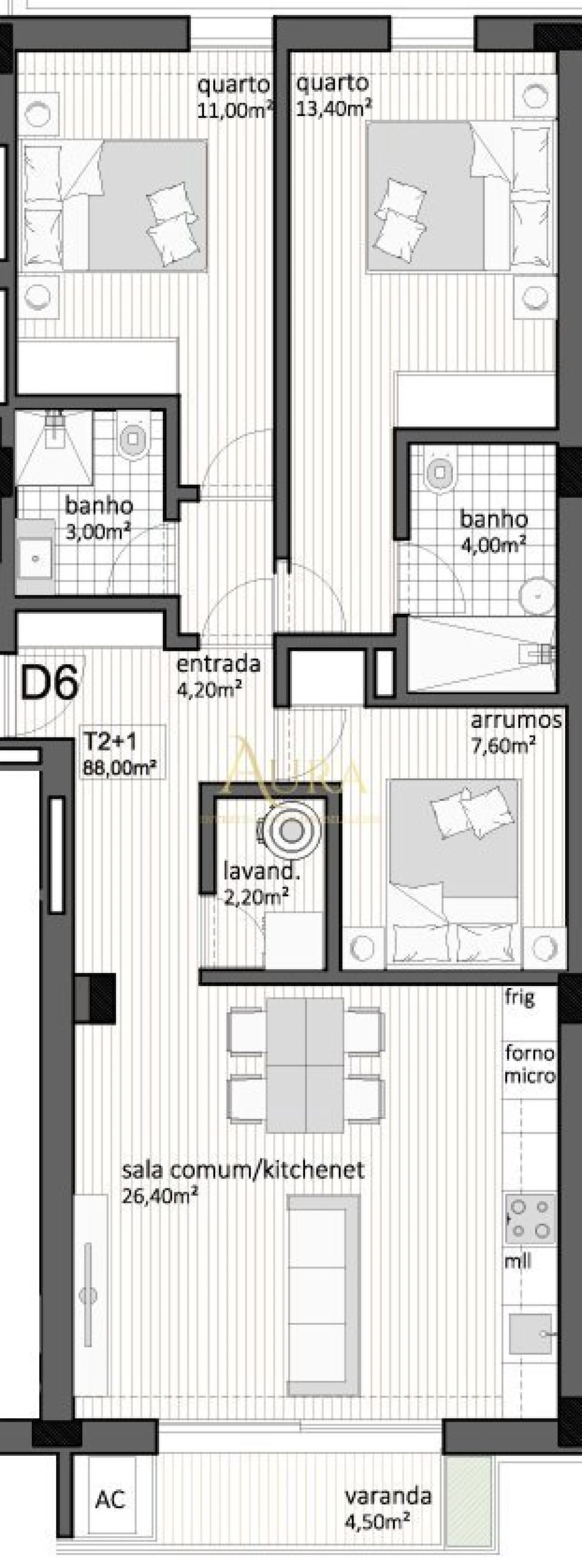 Apartamento T2 para Venda em Paranhos Foto 13