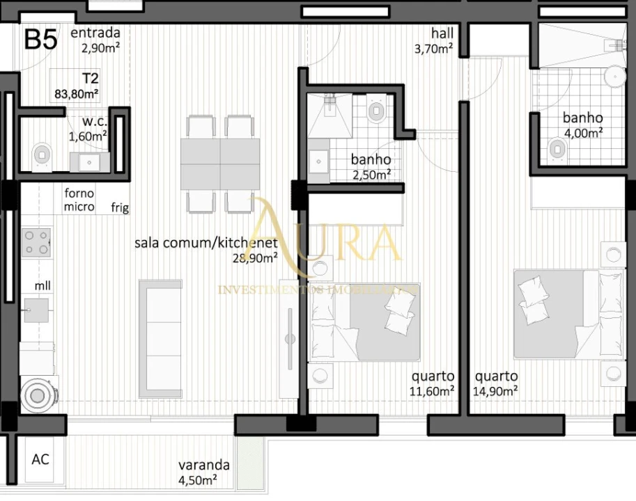 Apartamento T2 para Venda em Paranhos Foto 13